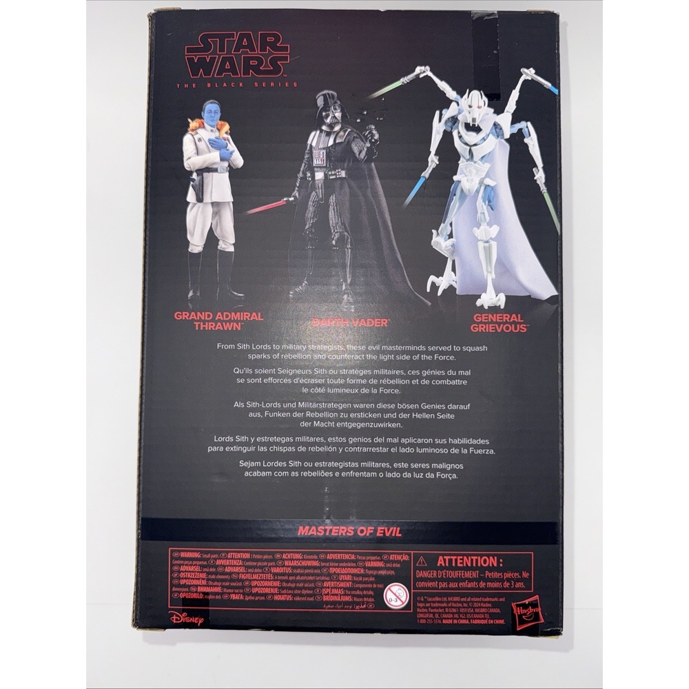STAR WARS Black Series Masters of Evil 6" Action Figures Thrawn Vader Grievous - Picture 3 of 10